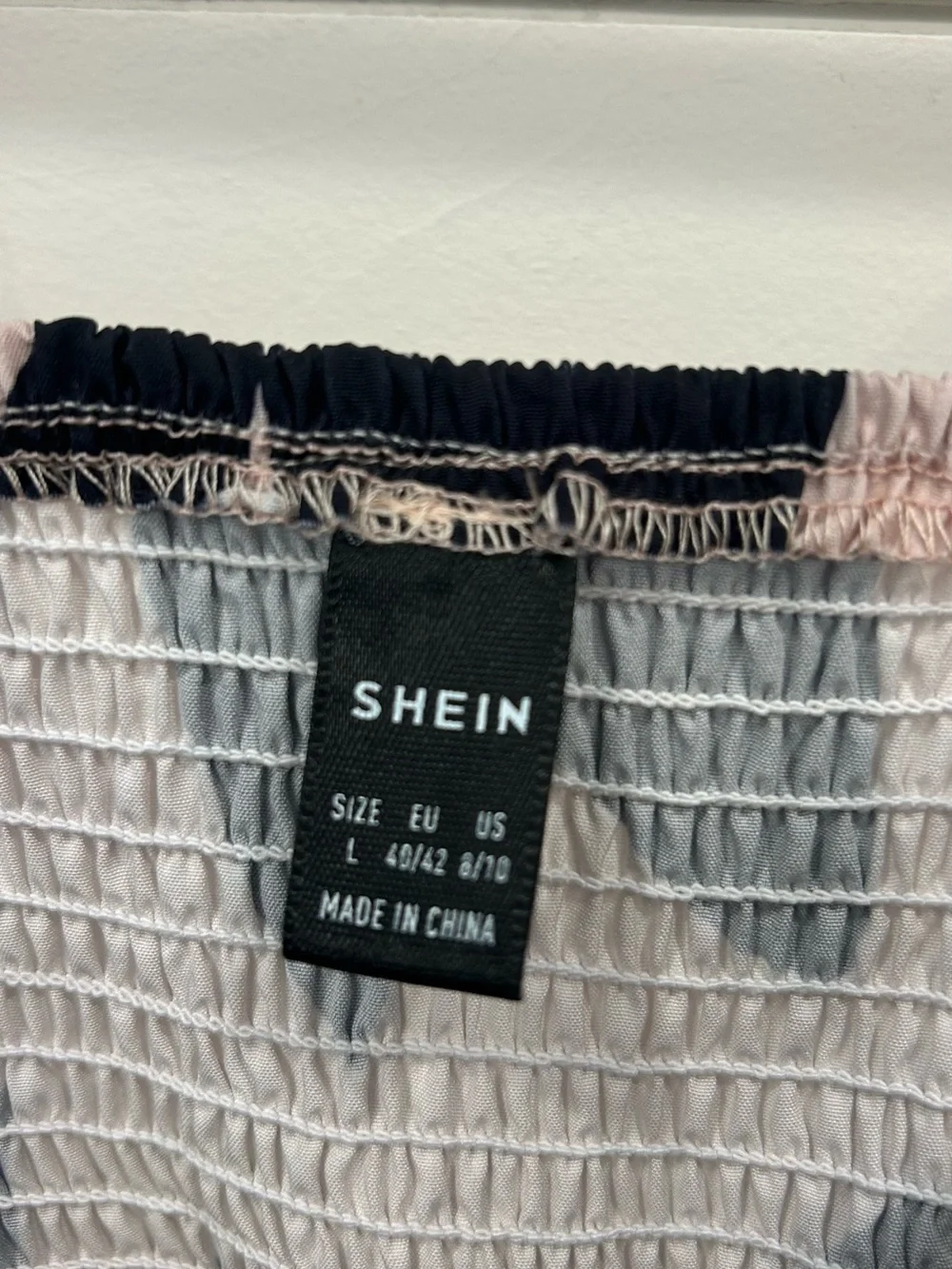 SHEIN Pale Pink and Black Abstract Tiered Maxi Dress - Picture 4 of 4